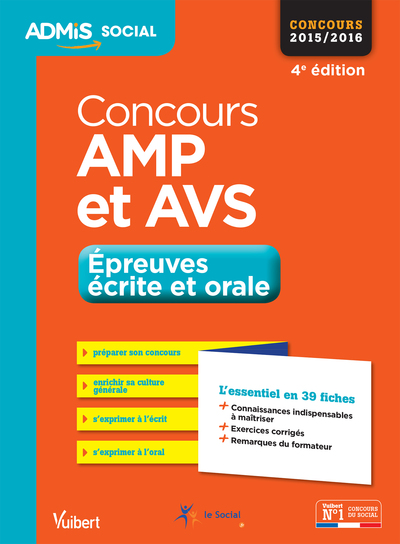 Picture of Concours AMP et AVS - Épreuves écrite et orale - L'essentiel en 39 fiches