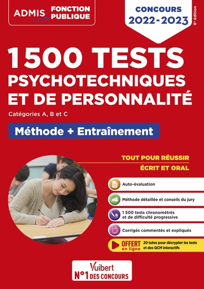 Image de 1500 tests psychotechniques et de personnalité - Méthode et entraînement intensif