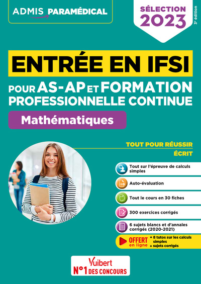 Picture of Entrée en IFSI Pour les AS-AP et formation professionnelle continue (FPC) - Mathématiques - 8 tutos offerts