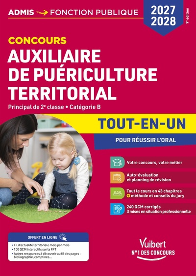 Image de Concours Auxiliaire de puériculture territorial 2027-2028  - Tout-en-un