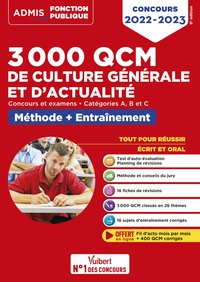 Image de 3000 QCM de culture générale et d'actualité - Méthode et entraînement - Catégories A, B et C