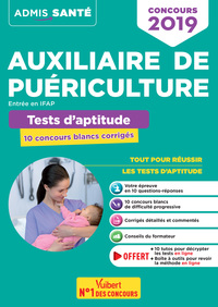 Picture of Concours Auxiliaire de puériculture - Entrée en IFAP - Tests d'aptitude - 10 concours blancs corrigés
