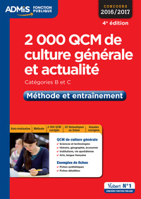 Image de 2000 QCM de culture générale et actualité - Méthode et entraînement - Catégories B et C