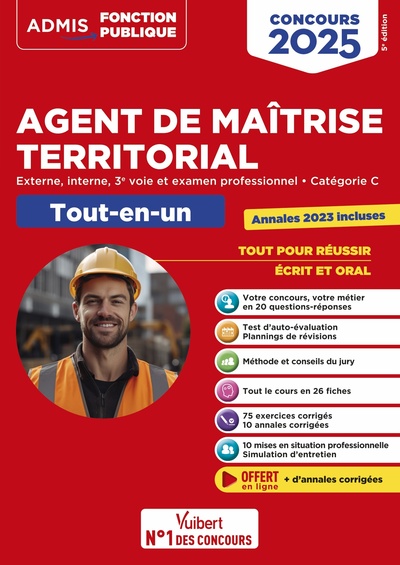 Image de Concours Agent de maîtrise territorial 2025 - Catégorie C - Tout-en-un