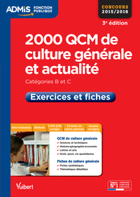 Image de 2000 QCM de culture générale et actualité - Exercices et fiches - Catégories B et C