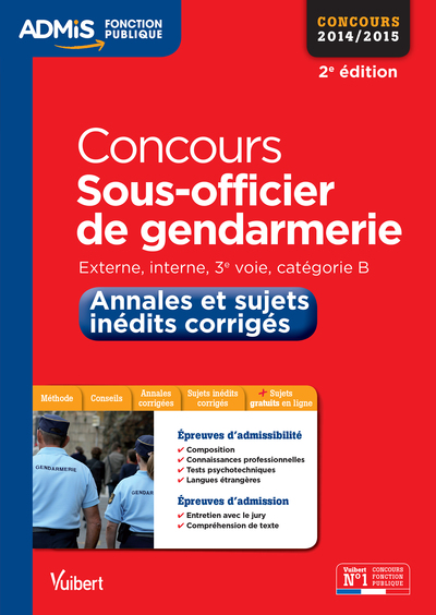 Image de Concours Sous-officier de gendarmerie - Catégorie B - Annales et sujets inédits corrigés - Admis
