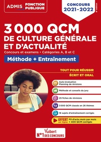 Image de 3000 QCM de culture générale et d'actualité - Méthode et entraînement -Catégories A, B et C