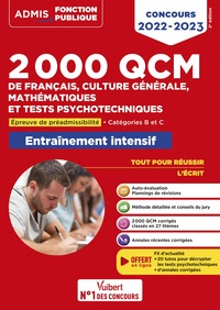Image de 2000 QCM de Français, Culture générale, Mathématiques et Tests psychotechniques
