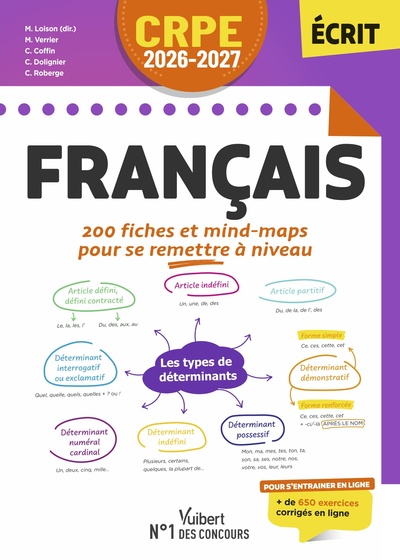 Image de CRPE 2026-2027 - Français : 200 fiches et mind-maps pour se remettre à niveau - épreuve écrite d’admissibilité M2/L3