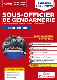 Picture of Concours Sous-officier de gendarmerie - Catégorie B - Tout-en-un - Vidéos offertes : 4 entretiens commentés + 20 tutos sur les tests psycho