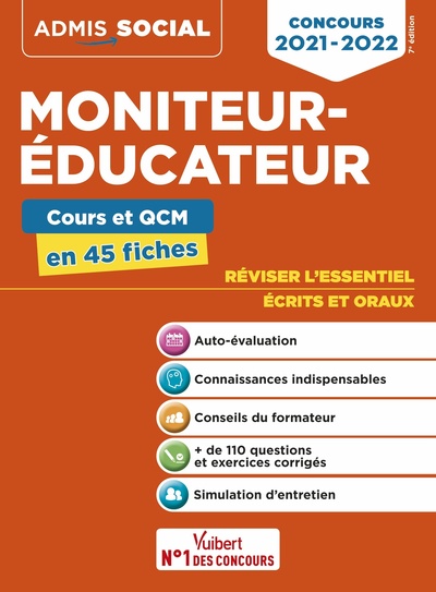 Image de Concours Moniteur-éducateur - Cours et QCM en 45 fiches