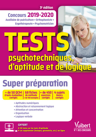 Picture of Tests psychotechniques, d’aptitude et de logique - Concours Auxiliaire de puériculture, orthophoniste, ergothérapeute et psychomotricien