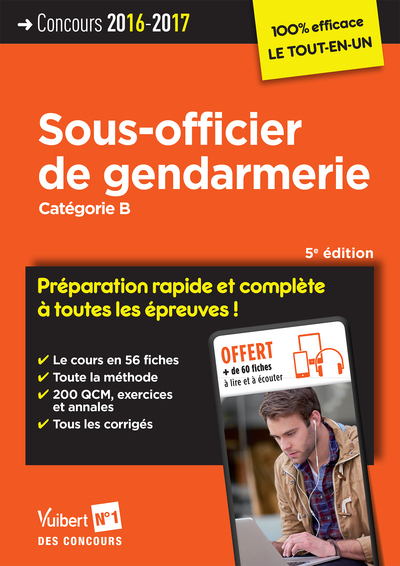 Image de Concours Sous-officier de gendarmerie - Catégorie B - Préparation rapide et complète à toutes les épreuves