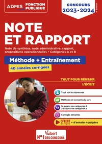 Image de Note et Rapport - Méthode et entraînement intensif - 40 annales corrigées - Catégories A et B
