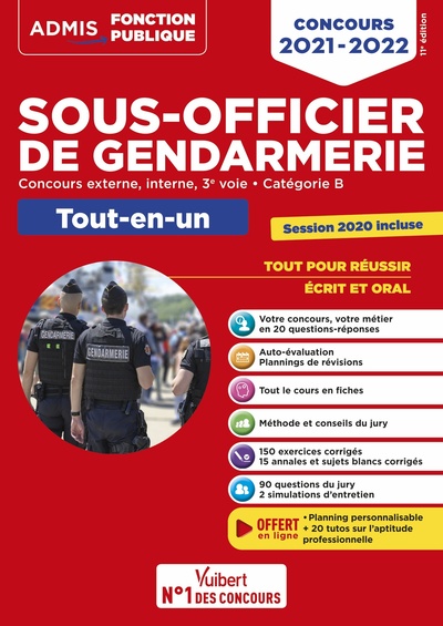 Image de Concours Sous-officier de gendarmerie - Catégorie B - Tout-en-un - 20 tutos offerts