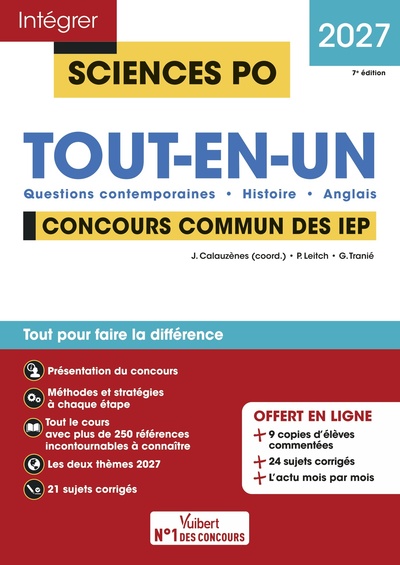 Image de Sciences Po - Concours commun des IEP 2027 - Tout-en-un