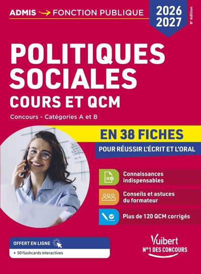 Picture of Politiques sociales en 38 fiches 2026-2027 - Cours, actualité et QCM