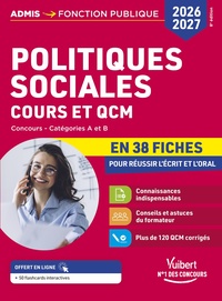 Picture of Politiques sociales en 38 fiches 2026-2027 - Cours, actualité et QCM