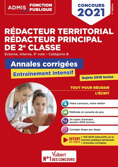 Image de Concours Rédacteur territorial et Rédacteur principal 2e classe - Catégorie B - Annales corrigées