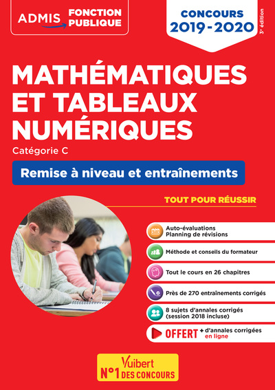 Image de Mathématiques et tableaux numériques - Remise à niveau et entraînement - Catégorie C
