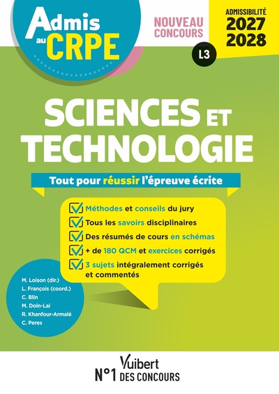 Picture of Admis au CRPE 2027-2028 - Sciences et technologie : Epreuve écrite d’admissibilité L3