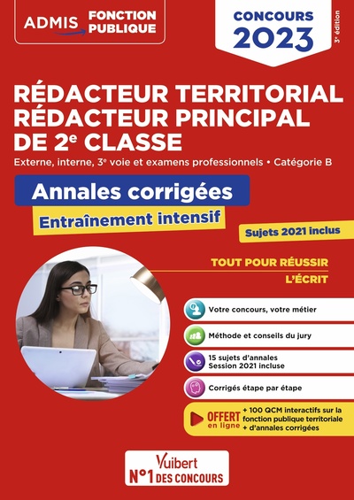 Image de Concours Rédacteur territorial et Rédacteur principal 2e classe - Catégorie B - Annales corrigées