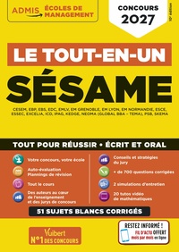 Picture of Le tout-en-un SÉSAME - 51 sujets blancs - Écrits et oraux - Tutos offerts