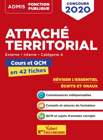 Image de Attaché territorial - Catégorie A - Cours et QCM en 42 fiches