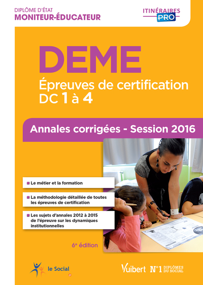 Image de DEME - Épreuves de certification DC 1 à 4 - Annales corrigées