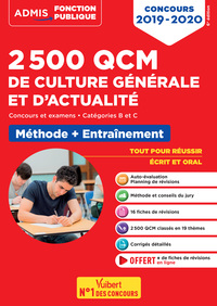 Image de 2500 QCM de culture générale et d'actualité - Méthode + entraînement - Catégories B et C