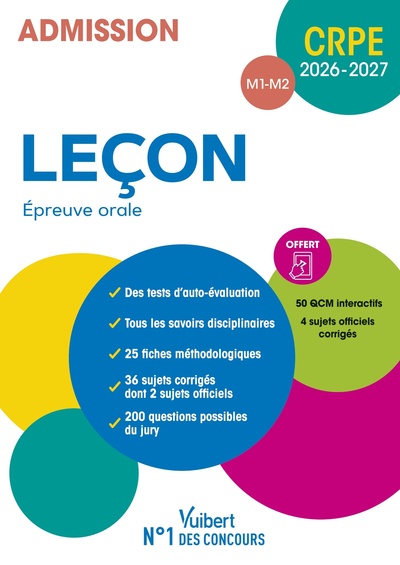 Image de CRPE 2026-2027 - Leçon - Epreuve orale (M1 et M2)