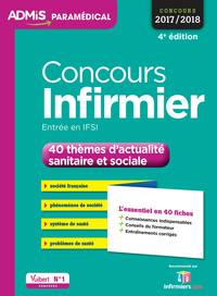 Picture of Concours Infirmier - 40 thèmes d'actualité sanitaire et sociale - L'essentiel en 40 fiches