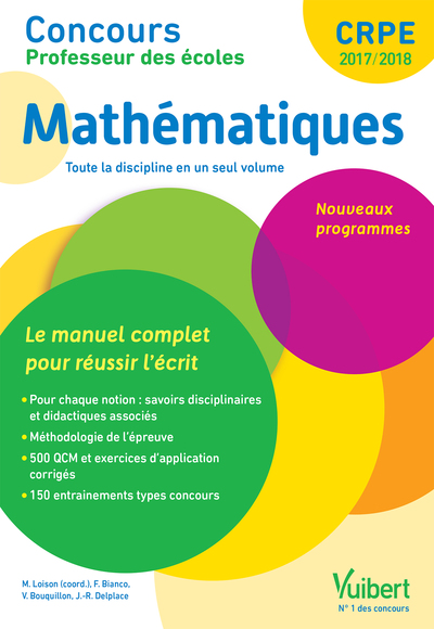 Image de Concours Professeur des écoles - Mathématiques - Le manuel complet pour réussir l'écrit