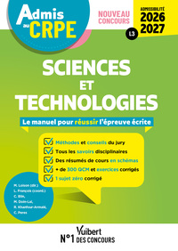 Image de Admis au CRPE 2026-2027 - Epreuve écrite d’admissibilité L3 - Sciences et technologie