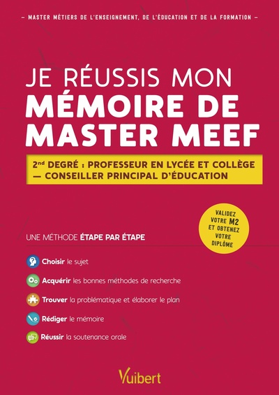 Picture of Je réussis mon mémoire de Master MEEF