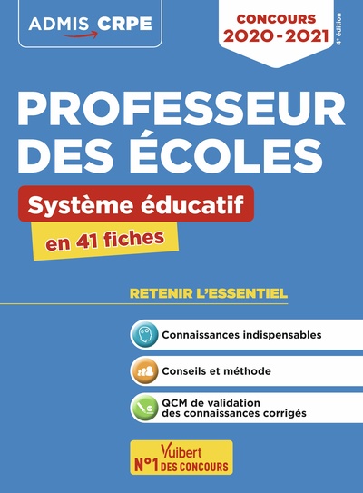 Image de Concours Professeur des écoles - CRPE - Système éducatif - L'essentiel en 41 fiches