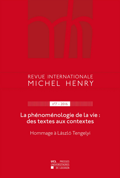 Picture of REVUE INTERNATIONALE MICHEL HENRY NO 7 - 2016