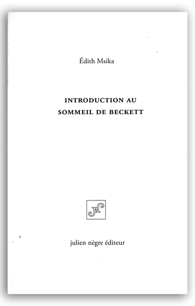 Picture of Introduction au sommeil de Beckett