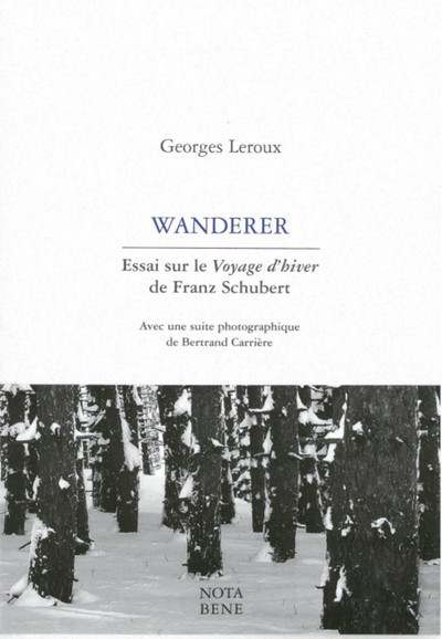 Picture of WANDERER : ESSAI SUR LE VOYAGE D'HIVER DE FRANZ SCHUBERT