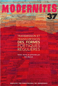 Picture of Transmission et transgression des formes poetiques regulieres