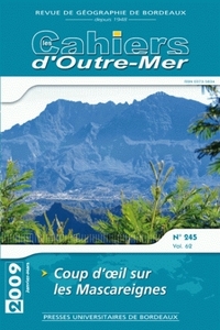 Picture of LES CAHIERS D'OUTRE-MER, N 245/TOME LXII. COUP D' IL SUR LES MASCAREI GNES