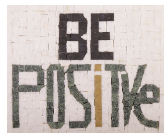 Picture of Kit Mosaîque complet 100 naturelles  BE POSITIVE  Mantra  GEANT 20x20 MOSAIKIT