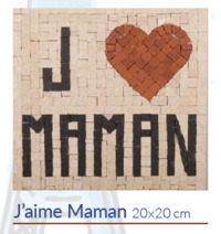 Picture of Kit Mosaîque complet 100 naturelles  Jaime Maman  GEANT 20x20 MOSAIKIT