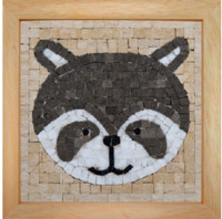 Picture of Kit Mosaîque complet 100 naturelles  Visage Raton Laveur  GEANT 17X17 MOSAIC BOX