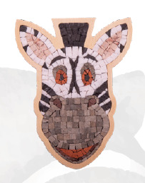 Picture of Kit Mosaîque complet 100 naturelles  Visave Zèbre Cadre Spécial   MOSAIC BOX