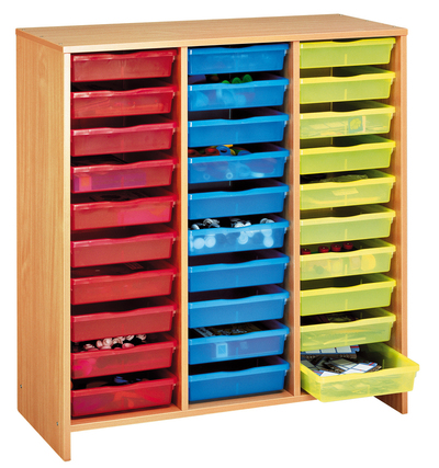 Picture of Grand meuble à 30 bacs multicolores