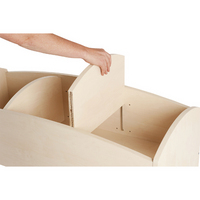 Picture of Bac à livres 3 cases - bouleau