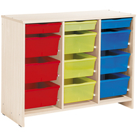 Picture of Meuble bas 12 bacs multicolores bouleau