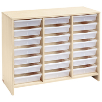 Picture of meuble bas 21 bacs incolores bouleau