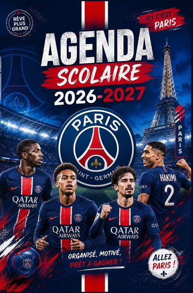 Image de Agenda Scolaire PSG 2026-2027